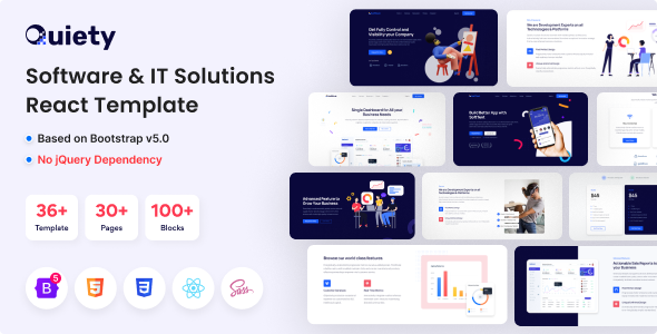 Preview image for Quiety – Software & IT Solutions React Template