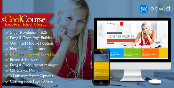 sCoolCourse - MultiPurpose Educational Template listing image