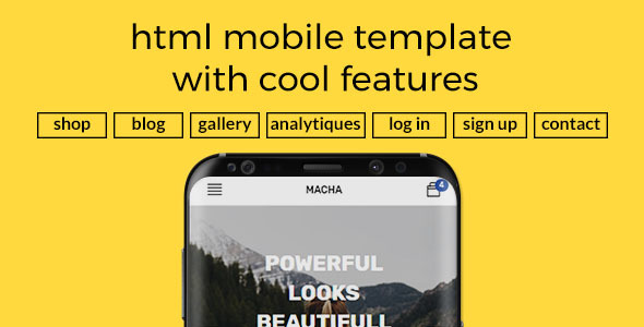 Preview image for Macha HTML Mobile Template