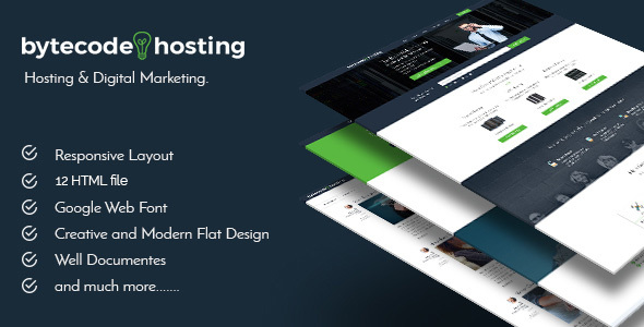 Preview image for ByteCode Host Responsive Hosting Template