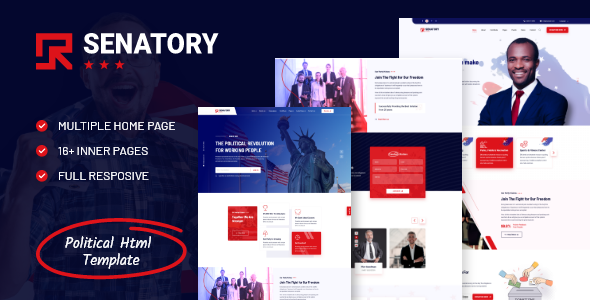 Senatory - Political Election Campaign HTML Template