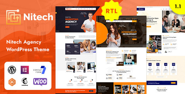 Nitech - Agency & Technology Services WordPress Theme listing image