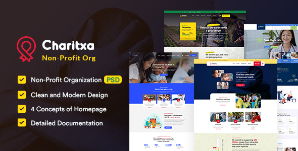 Charitxa - Multipurpose Nonprofit PSD Template
