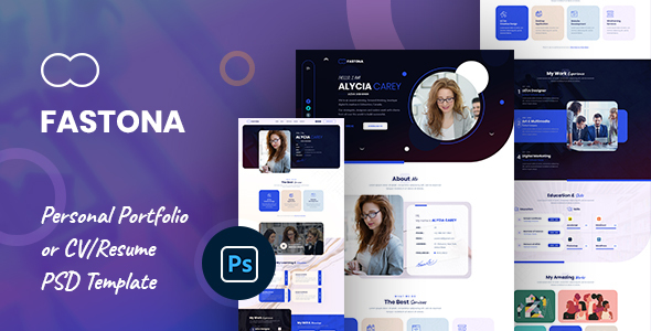 Fastone - Personal Portfolio or CV/Resume PSD Template