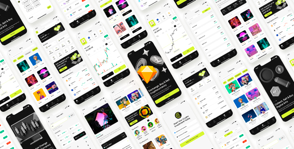 InCrypto – Cryptocurrencies Market App Template for Sketch listing image