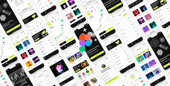 InCrypto – Cryptocurrencies Market App Template for Figma product preview