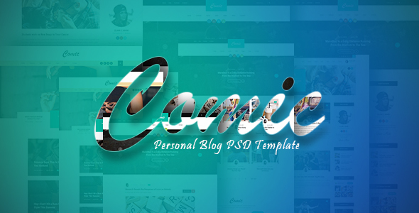 Preview image for Comic - Personal Blog PSD Template