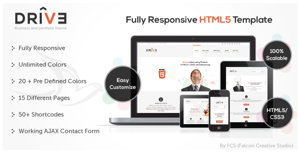 Preview image for Drive - Responsive Corporate Template