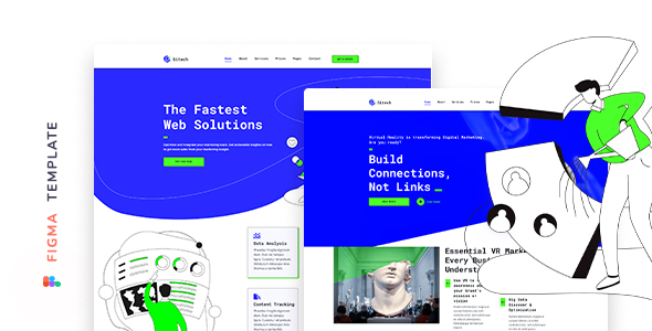 Sitech – SaaS Company Template for Figma
