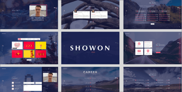 Showon - Full Screen Personal Portfolio Sketch Template listing image