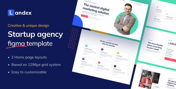 Landex - Startup Agency Figma Template