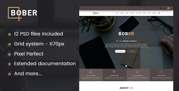 BOBER - Creative Digital Agency Template