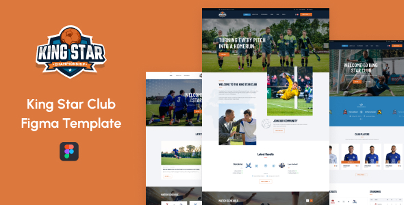 Kingstar - Sports Club Figma template