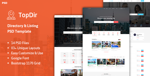 TopDir - Directory & Listing PSD Template