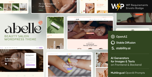 Abelle - Beauty Salon Elementor WordPress Theme + Online Beauty Store