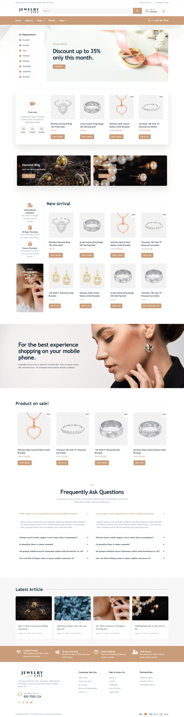 Jewellery City - Jewellery Shop Elementor Pro Template Kit