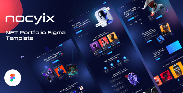 Preview image for Nocyix - NFT Portfolio and Landing Page Figma Template