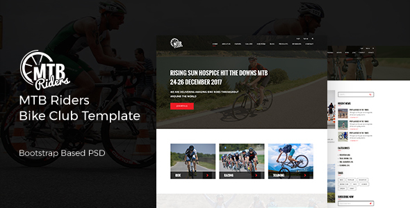 MTB Riders - Mountain Bike PSD Template