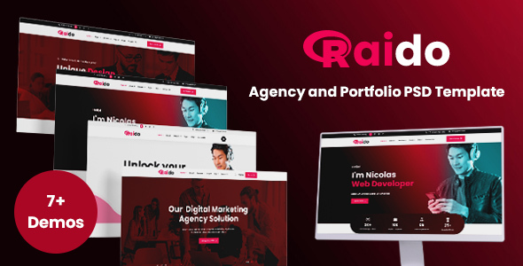 Preview image for Raido - Agency and Portfolio PSD Template