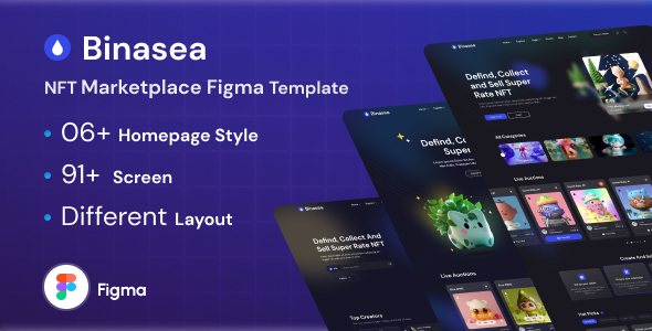 Binasea | NFT Marketplace Figma Template