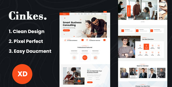 Cinkes - Financial Business xd Template