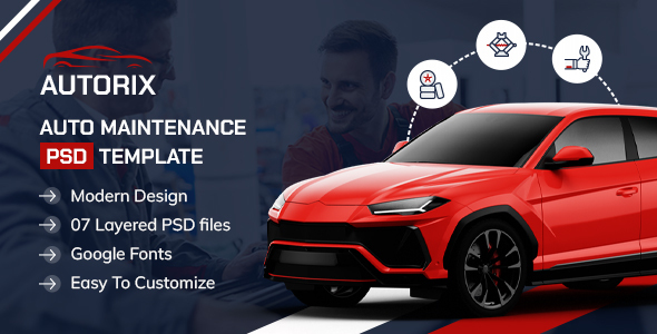 Autorix | Auto Maintenance PSD Template