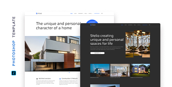 Stelio – Construction Company Template for Photoshop listing image