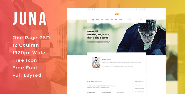 JUNA - Clean PSD Template