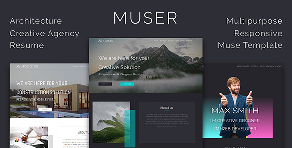 Muser_Multipurpose Creative Muse Template product preview