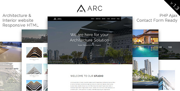 Product preview supplied for ARC_Architecture / Interior / Construction HTML Template