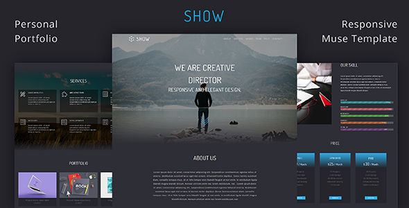 Product preview supplied for Show_Portfolio & Resume Muse Template