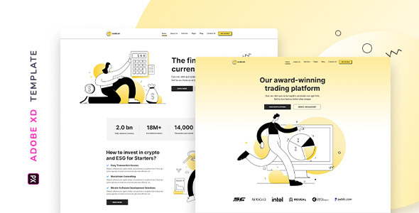 Codicon – Crypto Exchange and Fintech Companies Template for XD