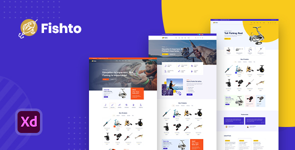 Fisto – Fishing and Hunting Hobby accessories store XD Template