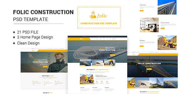 Folic Construction PSD Template