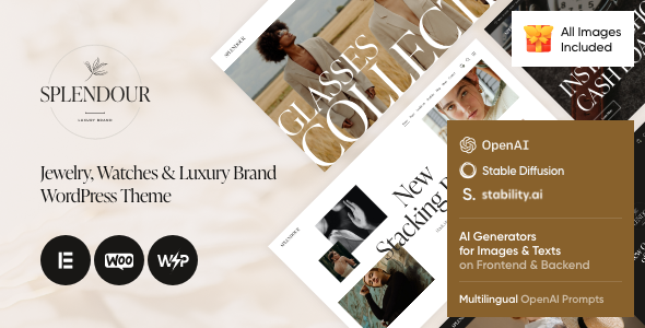 Product preview supplied for Splendour - Jewelry & Watches WordPress Theme + Online Store