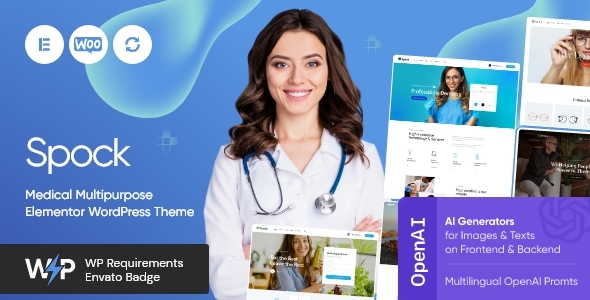 Preview image for Spock - Medical Doctor Dentist & Beauty WordPress Theme