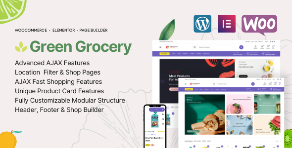Green Grocery - Grocery Store Organic Food WordPress Theme