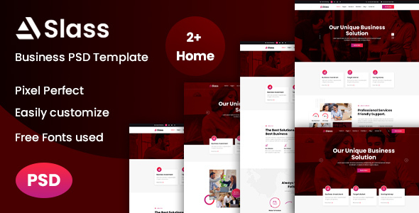 Slass - Business PSD Template.