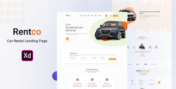 Rentco - Car Rental Landing Page listing image