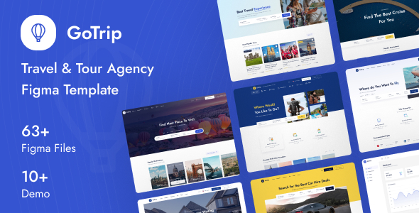 GoTrip - Travel & Tour Agency Figma Template
