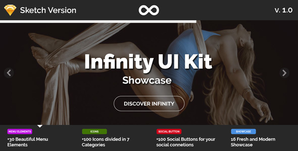Infinity UI Kit - Showcase - Sketch