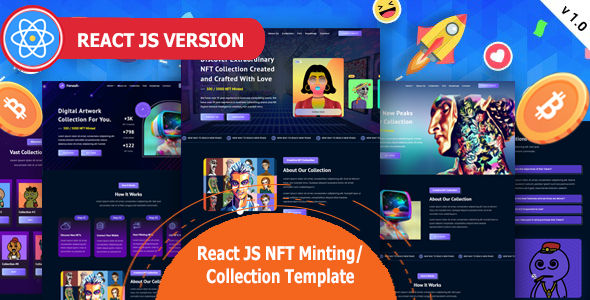 Fonash - React js NFT Collection/Minting Template listing image
