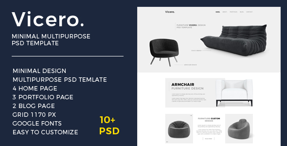 Vicero - Minimal Multipurpose PSD Template