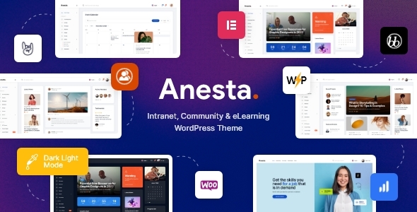 Anesta - Intranet, Extranet, Community and BuddyPress WordPress Theme + Courses