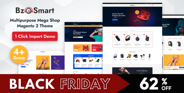 Preview image for BzoSmart - Responsive Multipurpose Megashop Magento 2 Theme