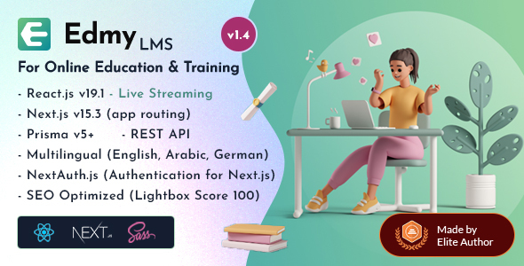 Product preview supplied for Edmy - Next.js 15 Education LMS & Online Learning System