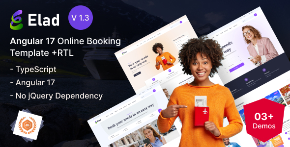 Elad - Angular 17+ Travel & Tour Booking Template listing image