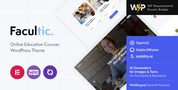Facultic - Tutoring, Teacher, Tuition WordPress Theme + LearnPress Online Courses