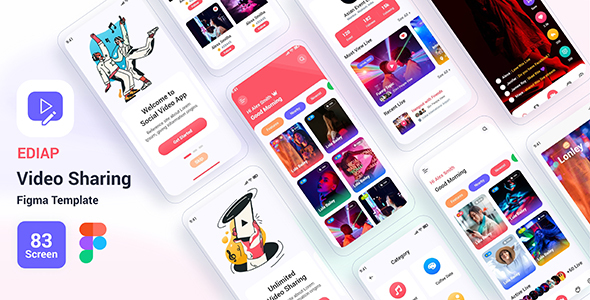 Ediap - Video Sharing Figma Template