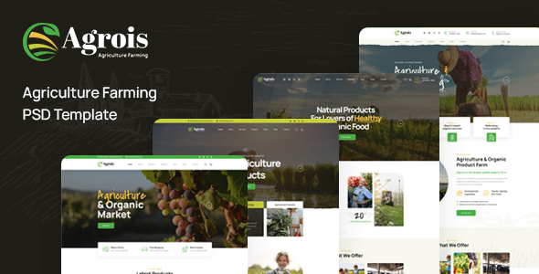 Preview image for Agrios - Agriculture Farming PSD Template